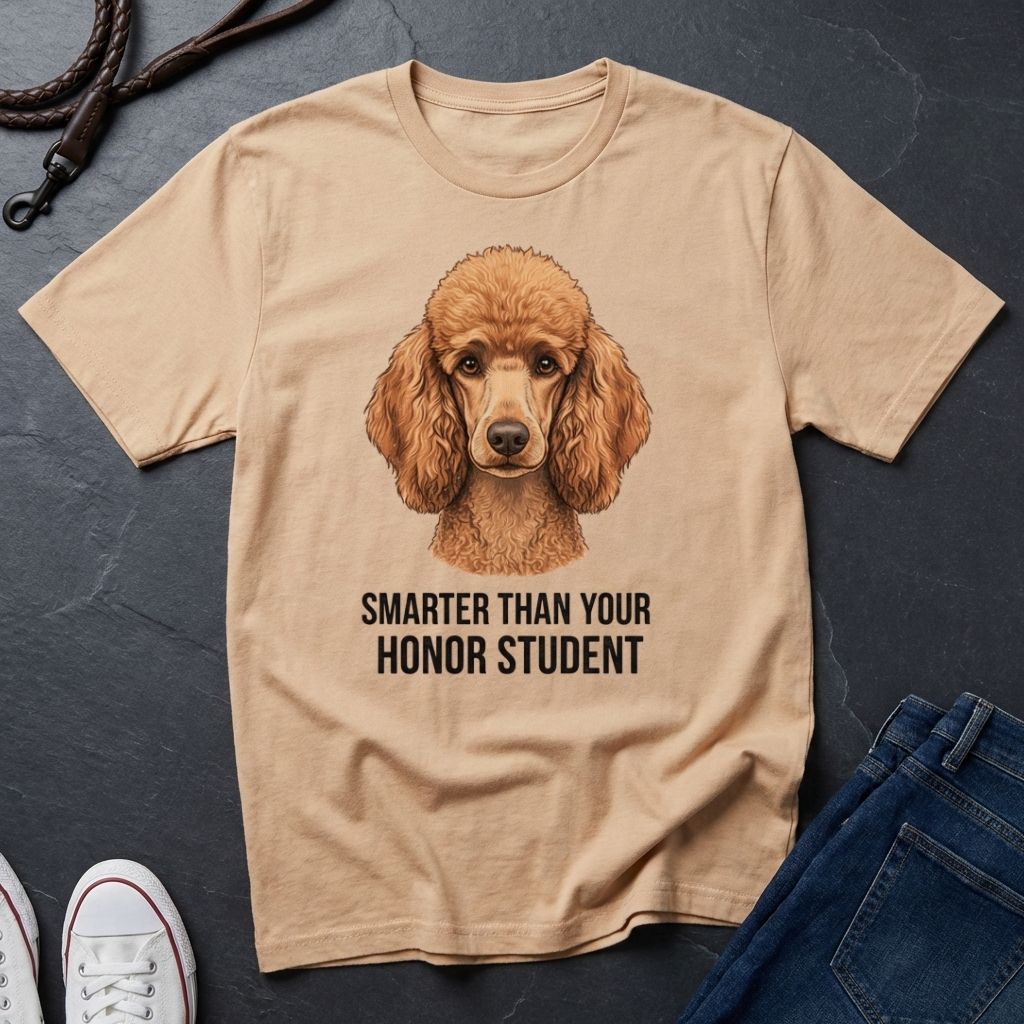 Poodle T-Shirt | Smarter Than Your Honor Student | Dog Lover Gift