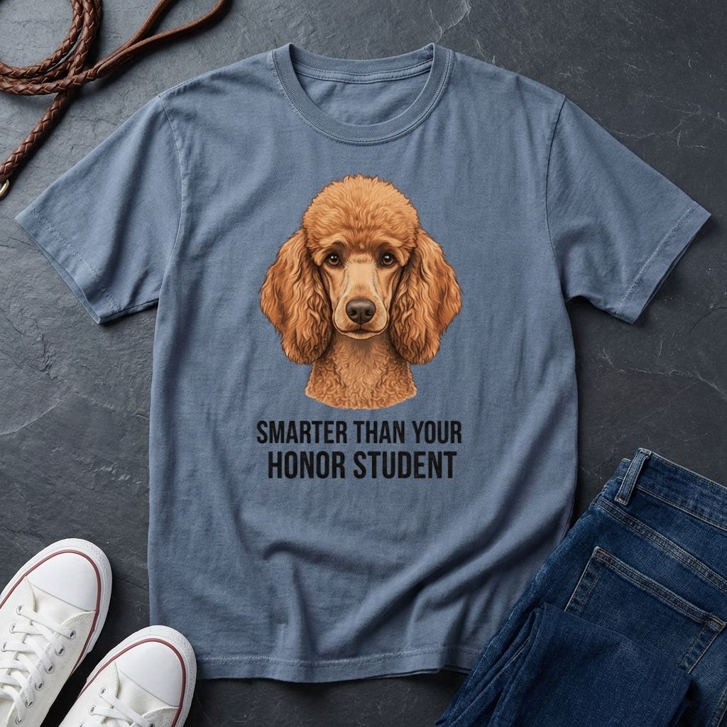 Poodle T-Shirt | Smarter Than Your Honor Student | Dog Lover Gift