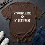 Rottweiler T-Shirt | My Rottweiler Is My Best Friend | Dog Lover Gift