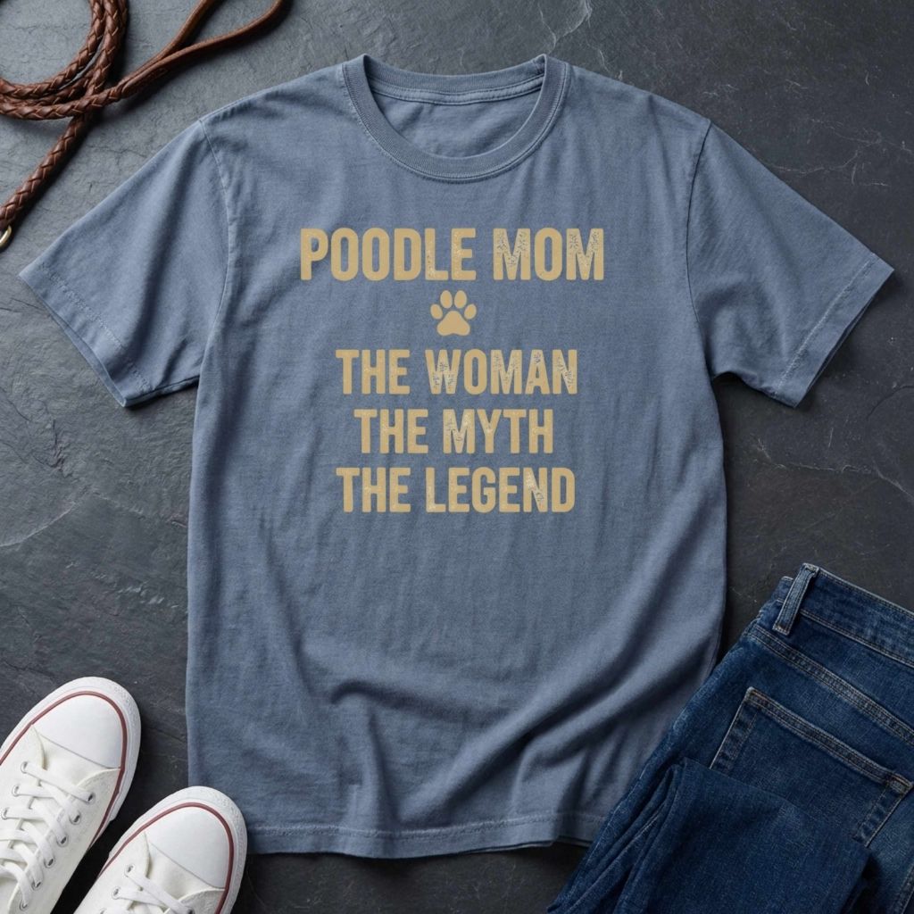 Poodle Mom T-Shirt | The Woman The Myth The Legend | Dog Lover Gift