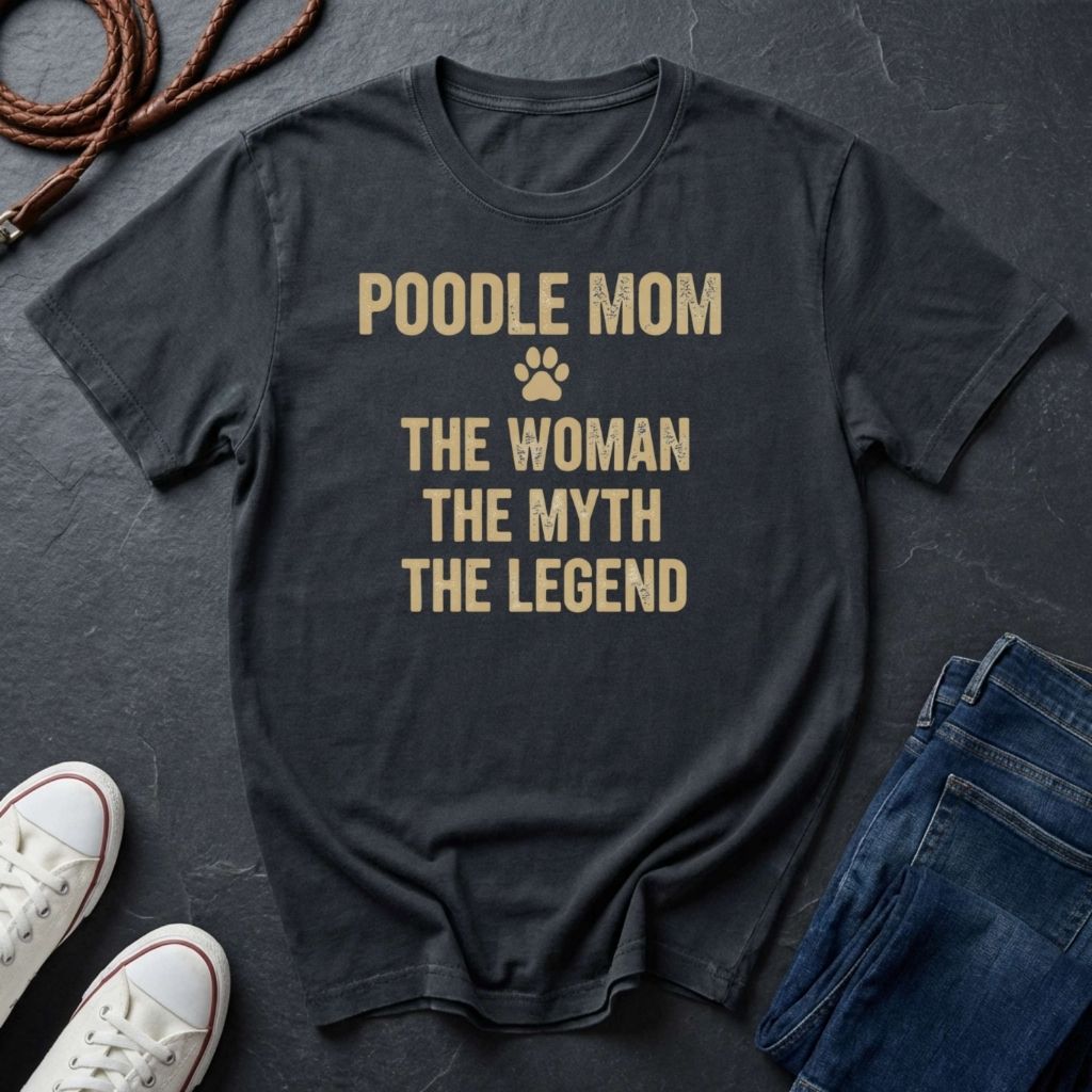 Poodle Mom T-Shirt | The Woman The Myth The Legend | Dog Lover Gift