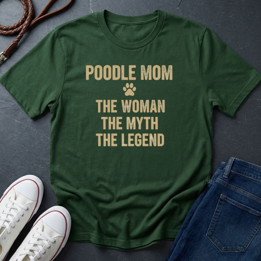 Poodle Mom T-Shirt | The Woman The Myth The Legend | Dog Lover Gift