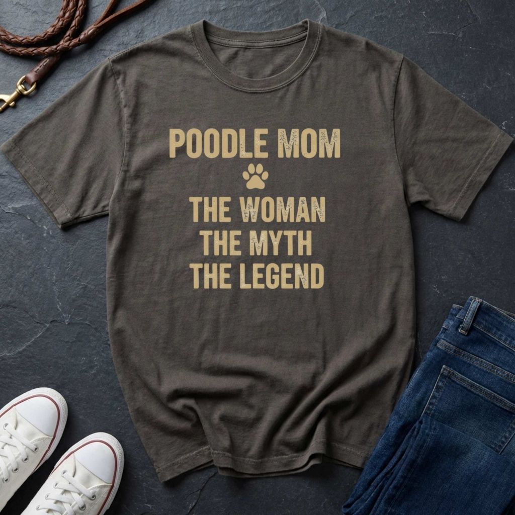 Poodle Mom T-Shirt | The Woman The Myth The Legend | Dog Lover Gift