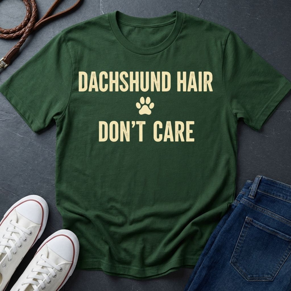 Dachshund T-Shirt | Dachshund Hair Don't Care | Dog Lover Gift