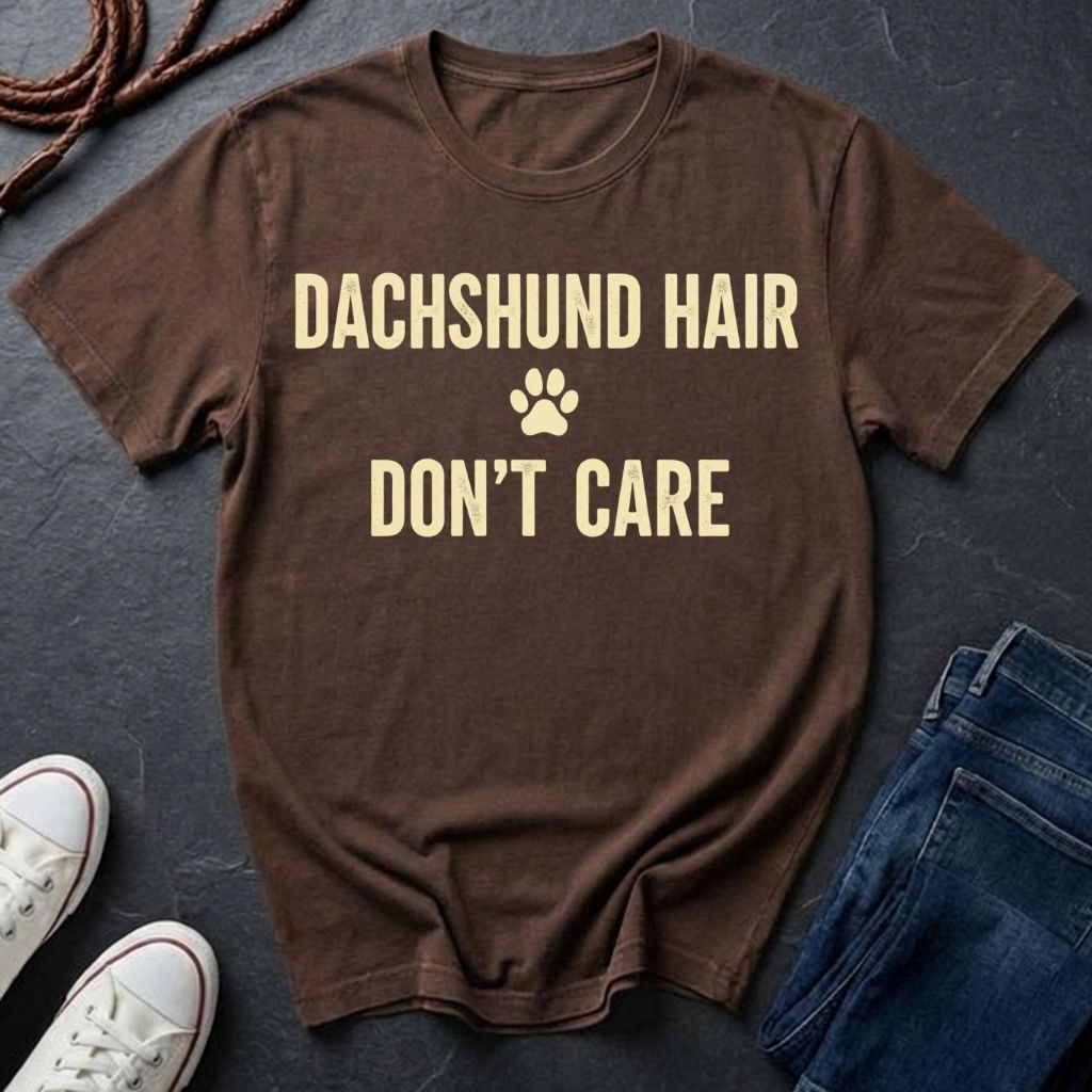 Dachshund T-Shirt | Dachshund Hair Don't Care | Dog Lover Gift