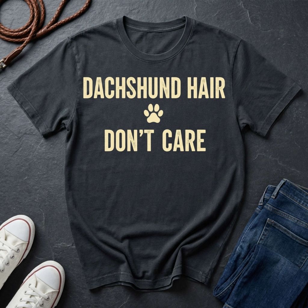 Dachshund T-Shirt | Dachshund Hair Don't Care | Dog Lover Gift