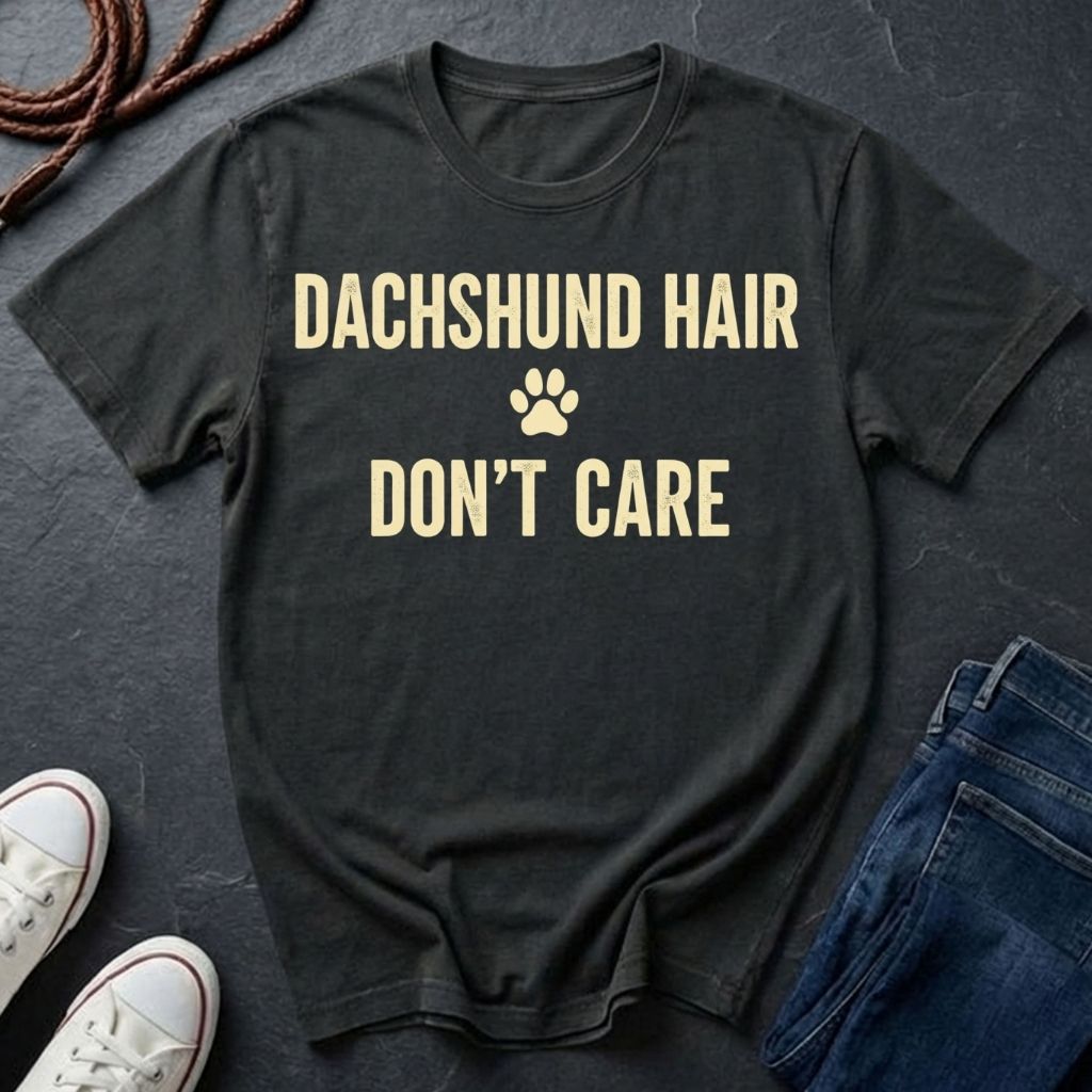 Dachshund T-Shirt | Dachshund Hair Don't Care | Dog Lover Gift