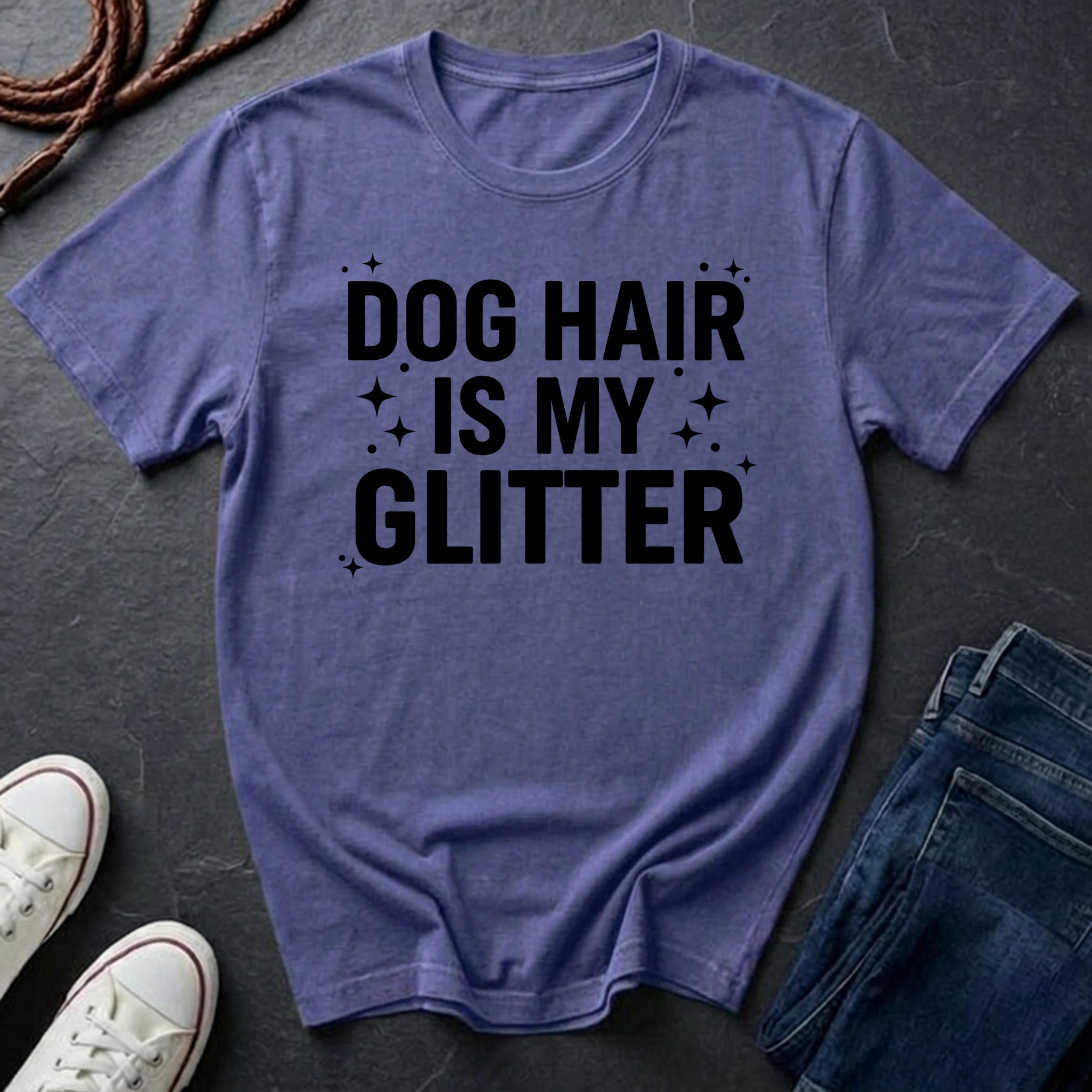 Dog Hair Is My Glitter Shirt - Funny Dog Lover Tee - Comfort Colors Dog Owner Gift