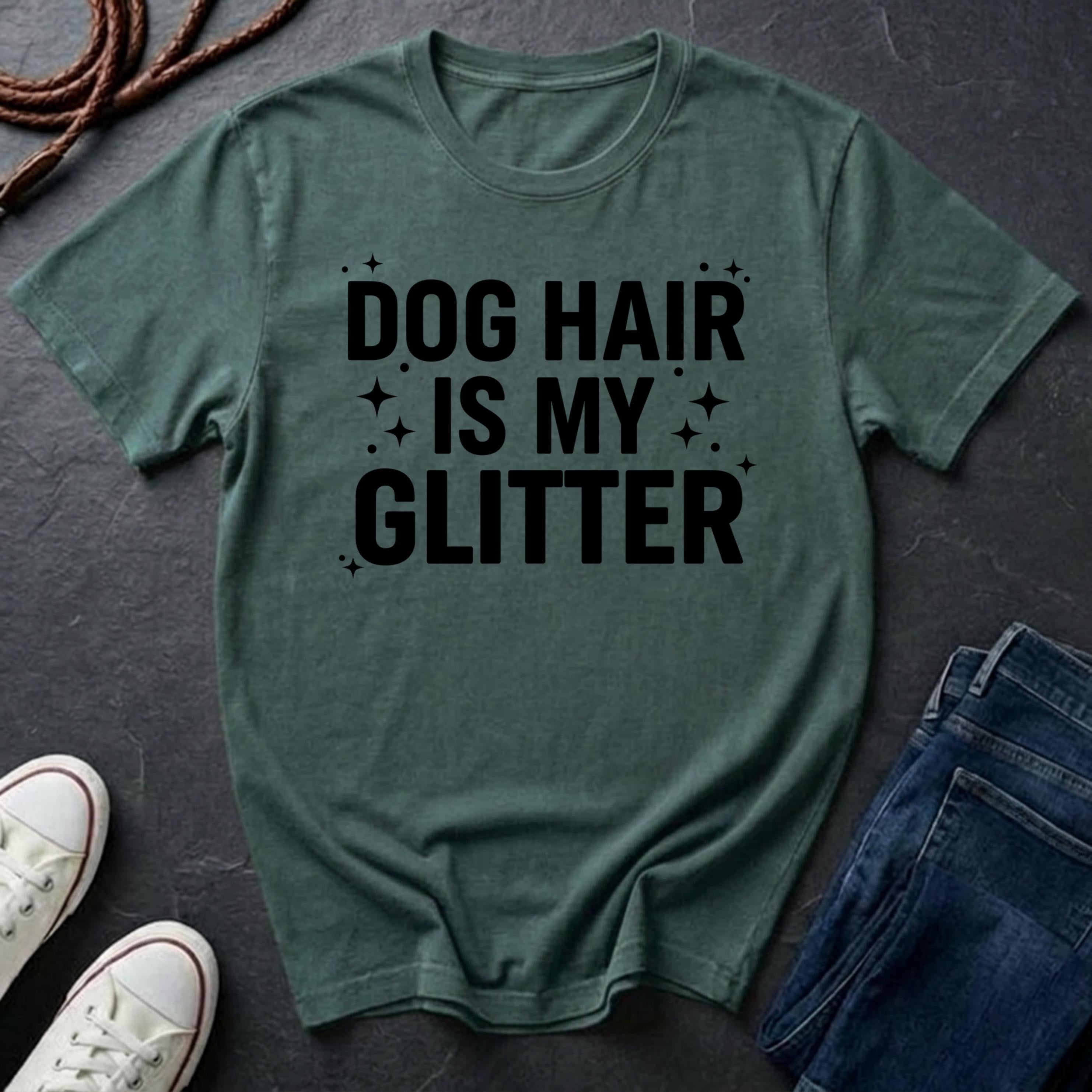 Dog Hair Is My Glitter Shirt - Funny Dog Lover Tee - Comfort Colors Dog Owner Gift