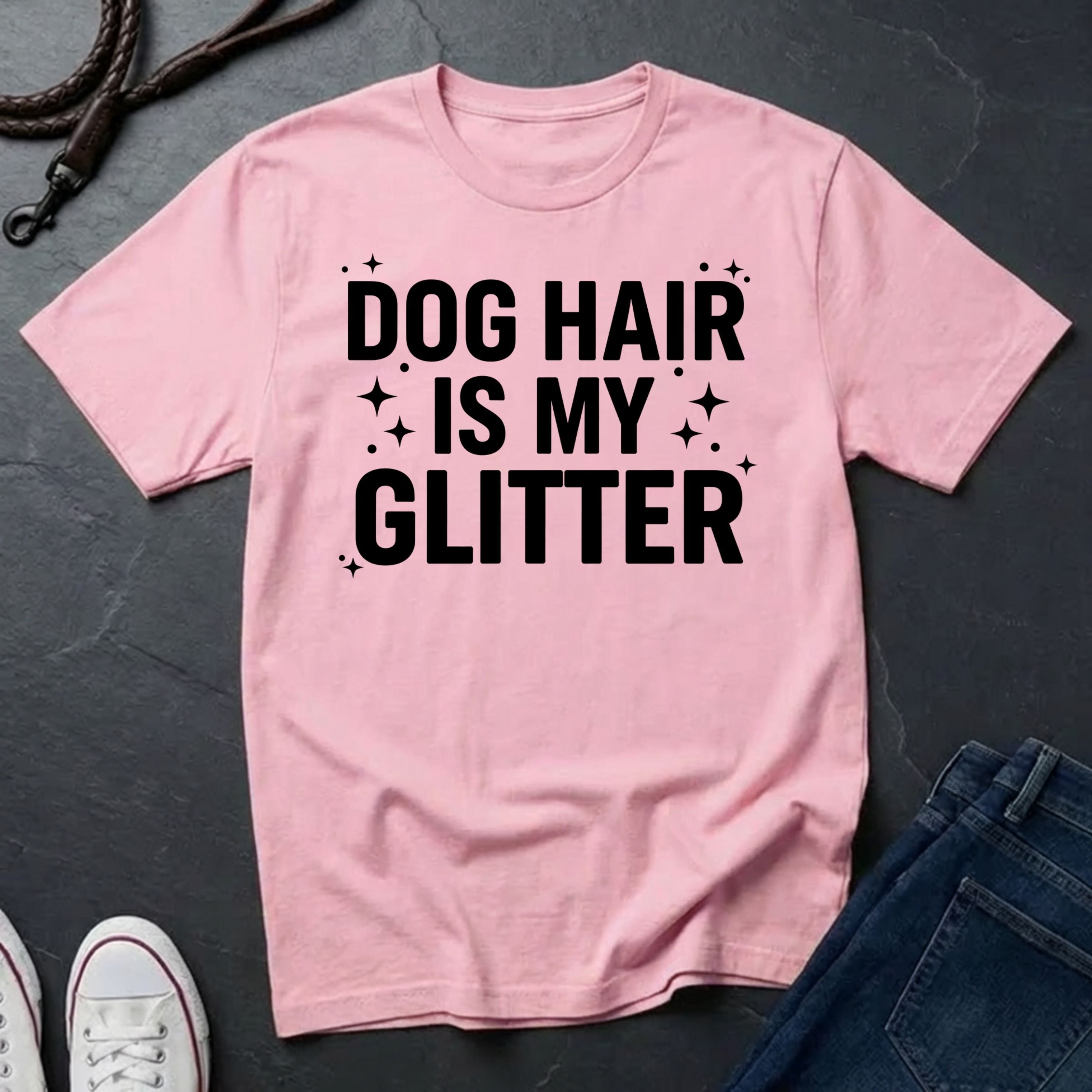Dog Hair Is My Glitter Shirt - Funny Dog Lover Tee - Comfort Colors Dog Owner Gift