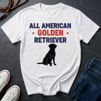 All American Golden Retriever T-Shirt — Patriotic Dog Lover Tee