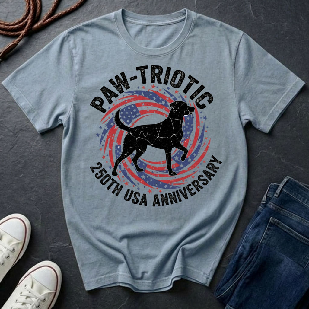Paw-triotic 250th USA Anniversary Dog Shirt - Premium Patriotic Tee for Dog Lovers