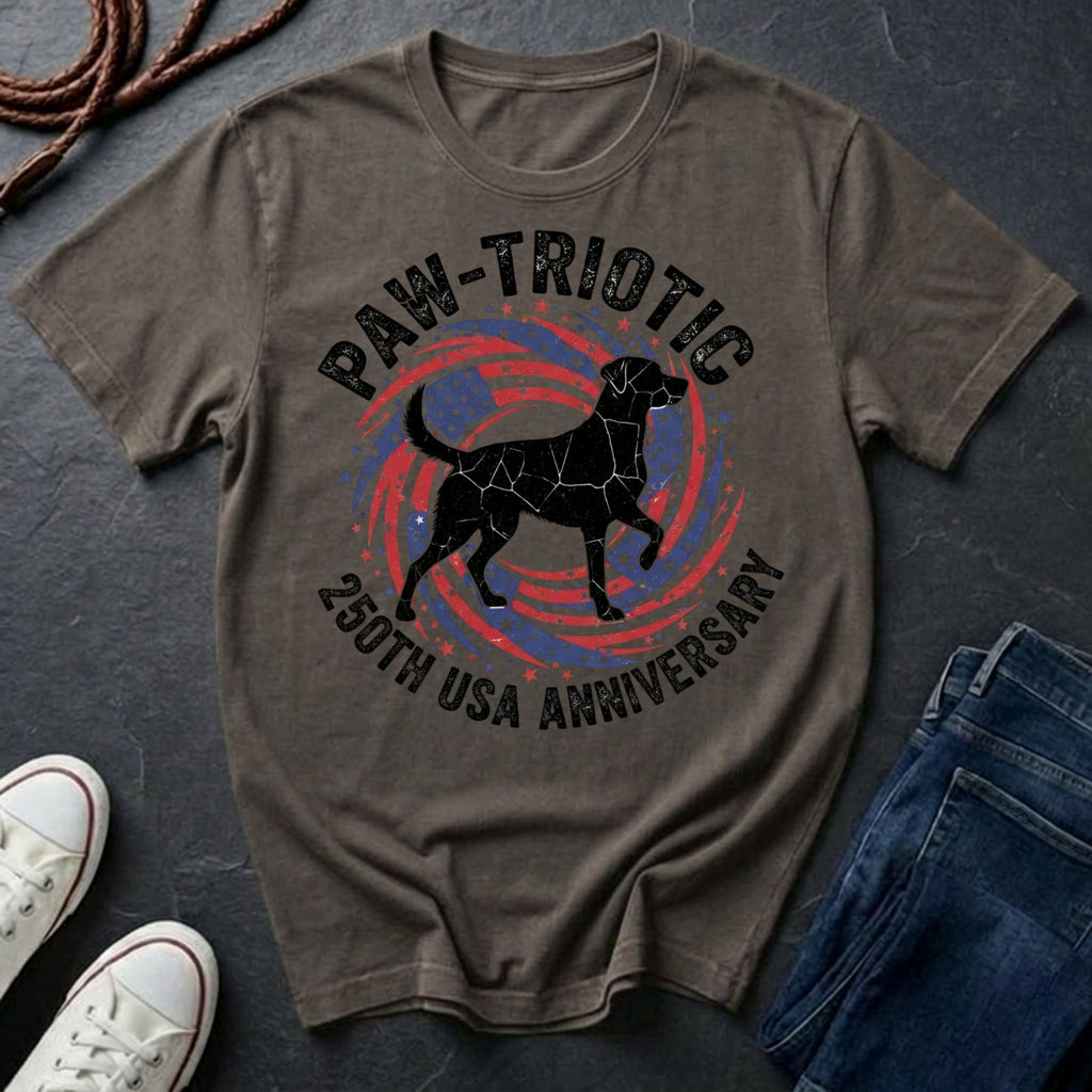 Paw-triotic 250th USA Anniversary Dog Shirt - Premium Patriotic Tee for Dog Lovers