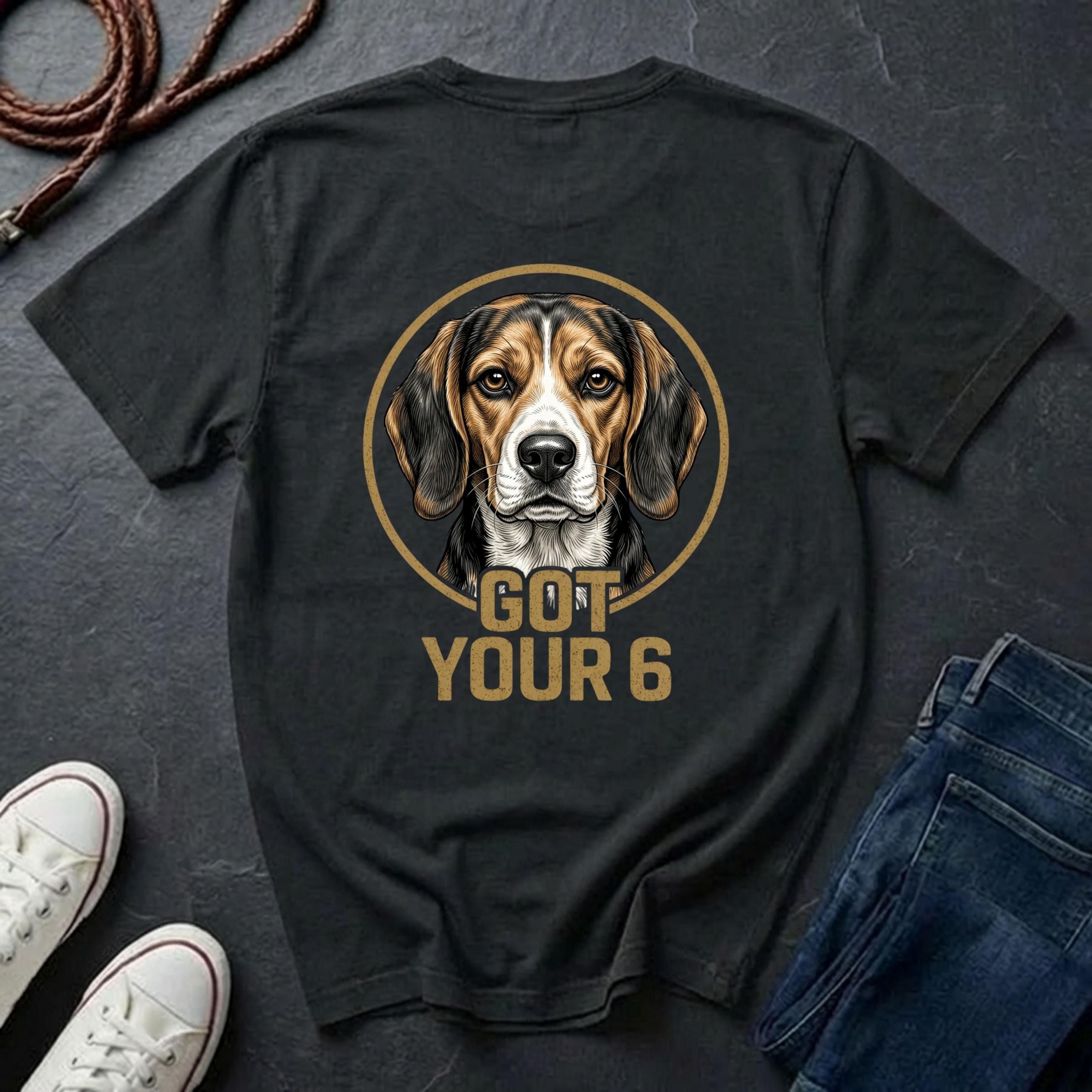 Beagle Shirt | Got Your 6 Back Print Tee | Beagle Mom Gift | Beagle Lover Tee | Ships to US CA UK AU