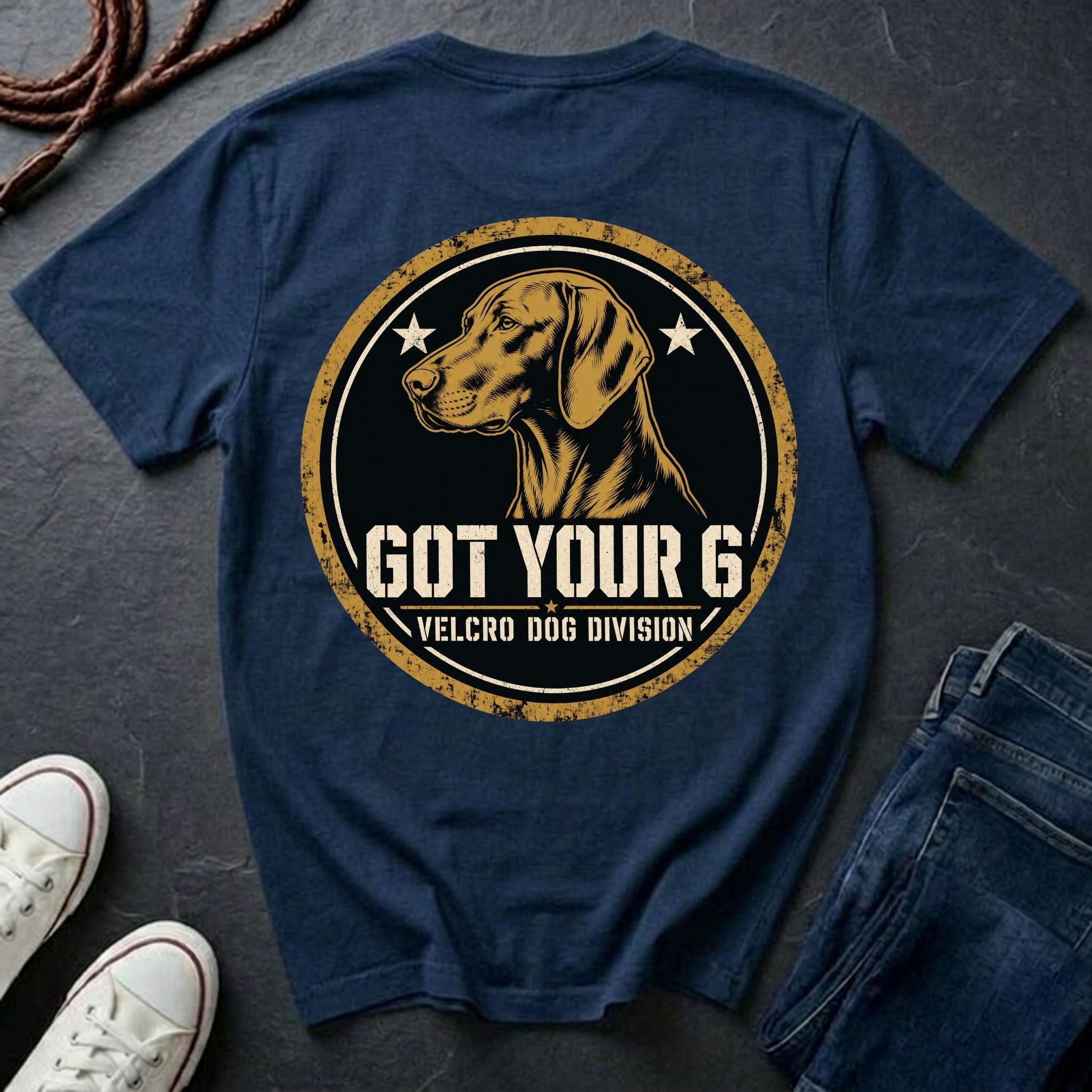 Vizsla "Got Your 6" T-Shirt | Velcro Dog Division | Funny Dog Breed Tee | Comfort Colors 1717