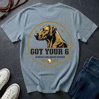 Rhodesian Ridgeback "Got Your 6" T-Shirt | African Lion Hound Division | Funny Dog Breed Tee | Comfort Colors 1717