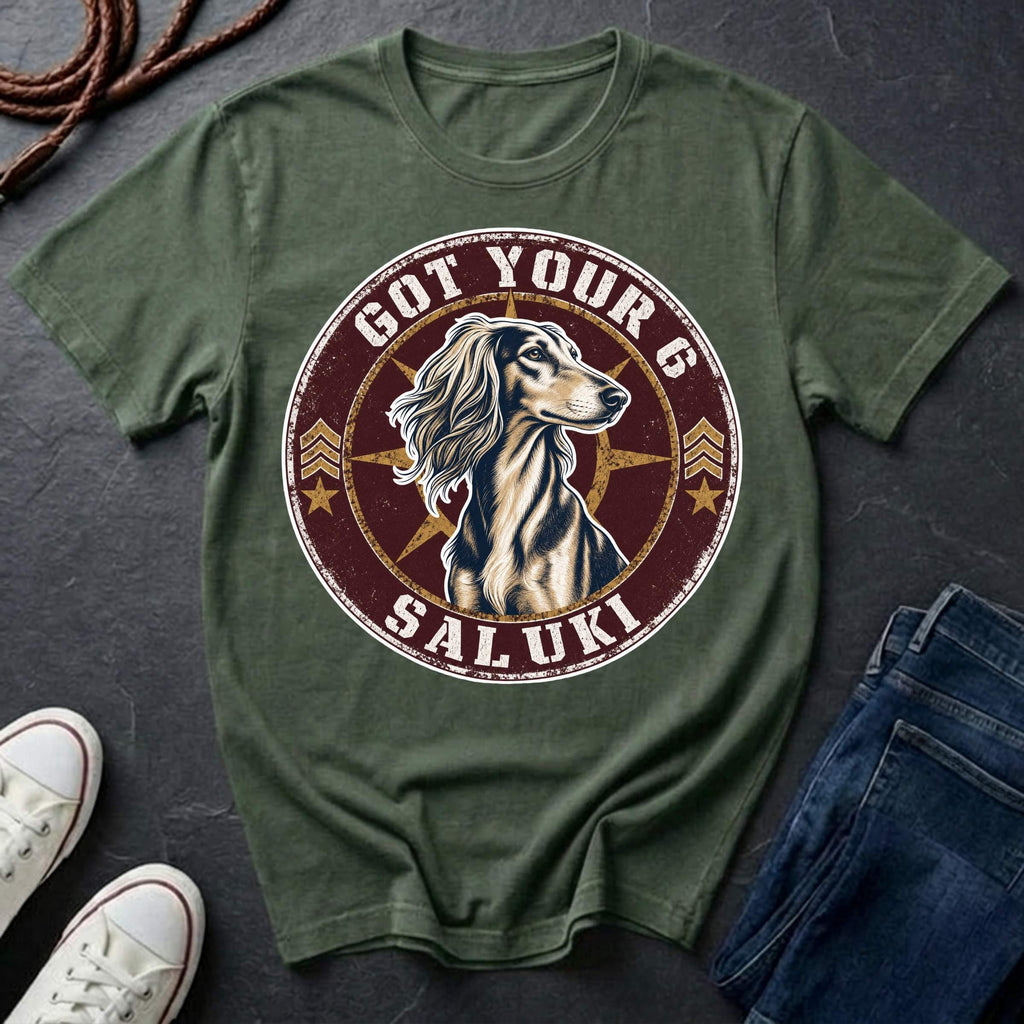 Saluki "Got Your 6" Shirt — Loyal Swift Guardian Tee — Comfort Colors 1717