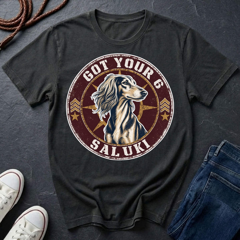 Saluki "Got Your 6" Shirt — Loyal Swift Guardian Tee — Comfort Colors 1717