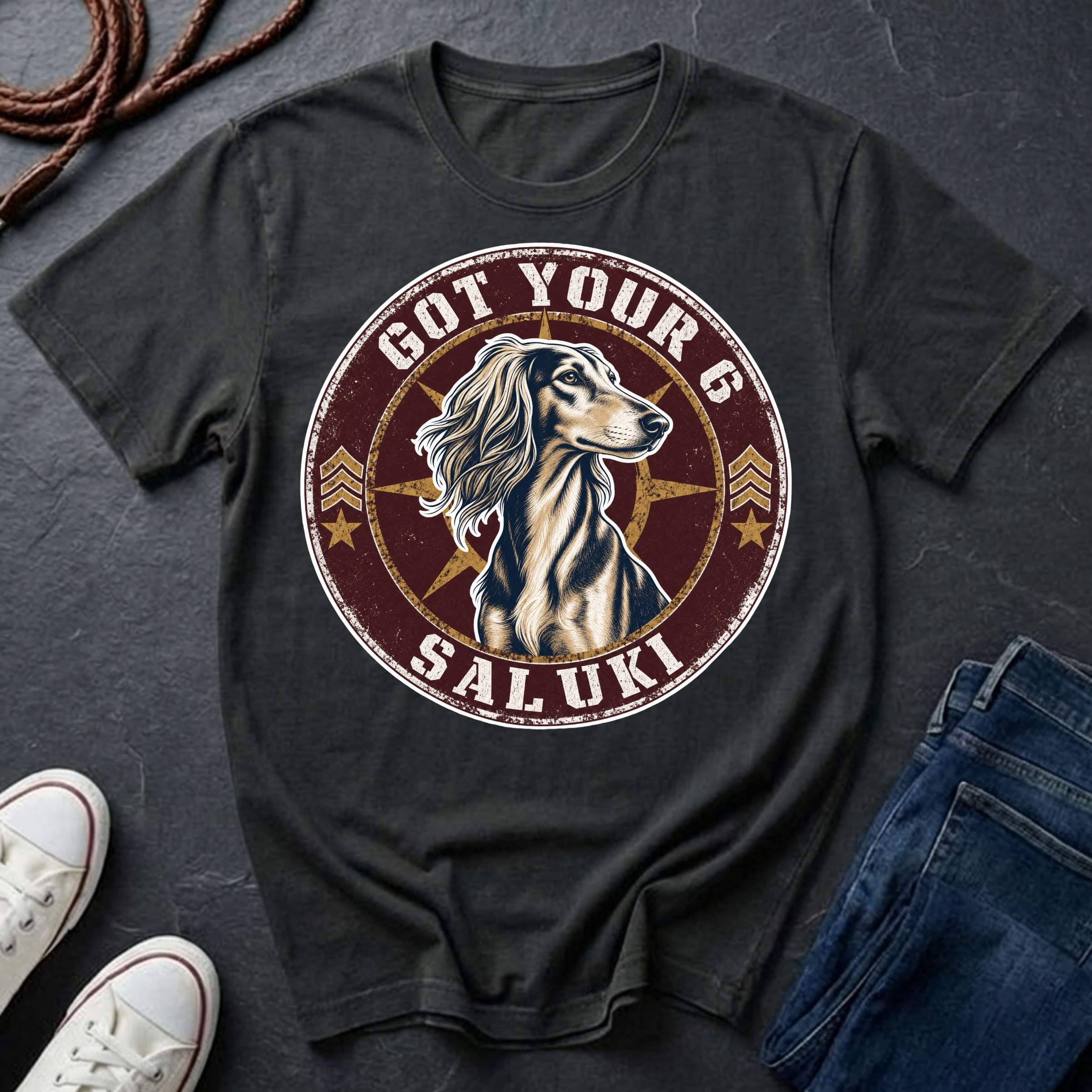 Saluki "Got Your 6" Shirt — Loyal Swift Guardian Tee — Comfort Colors 1717