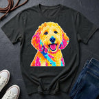 Goldendoodle Graphic Pop Art Shirt — Bold Colorful Dog Portrait Tee — Comfort Colors 1717