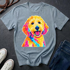 Goldendoodle Graphic Pop Art Shirt — Bold Colorful Dog Portrait Tee — Comfort Colors 1717