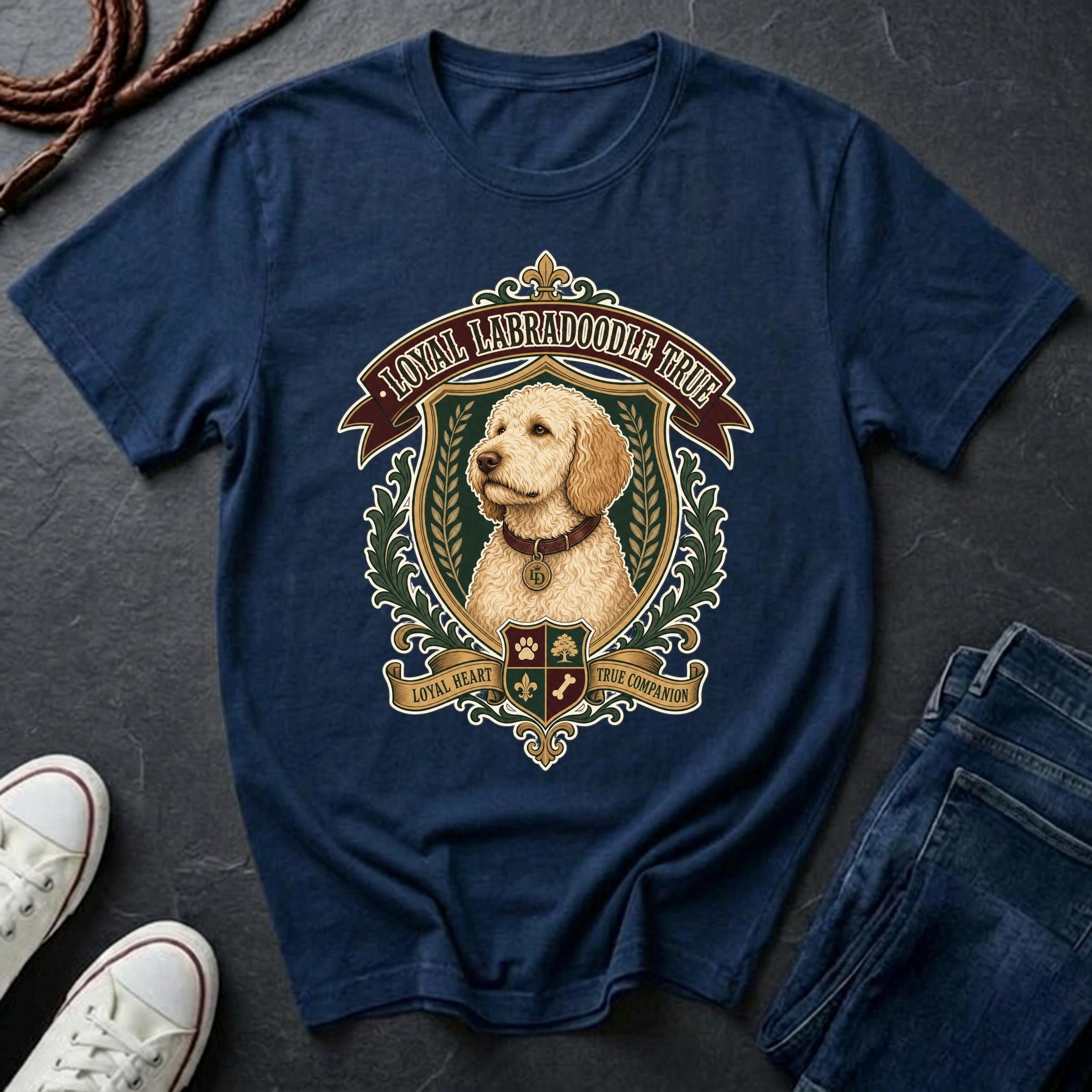 Labradoodle Heritage Badge Shirt — Loyal Bold True — Comfort Colors 1717