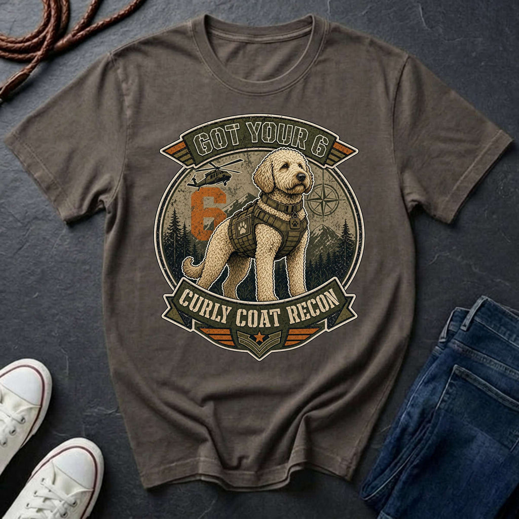Labradoodle "Got Your 6" T-Shirt — Curly Coat Recon — Comfort Colors 1717
