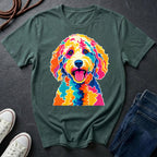 Labradoodle Graphic Pop Art Shirt — Bold Colorful Dog Portrait Tee — Comfort Colors 1717