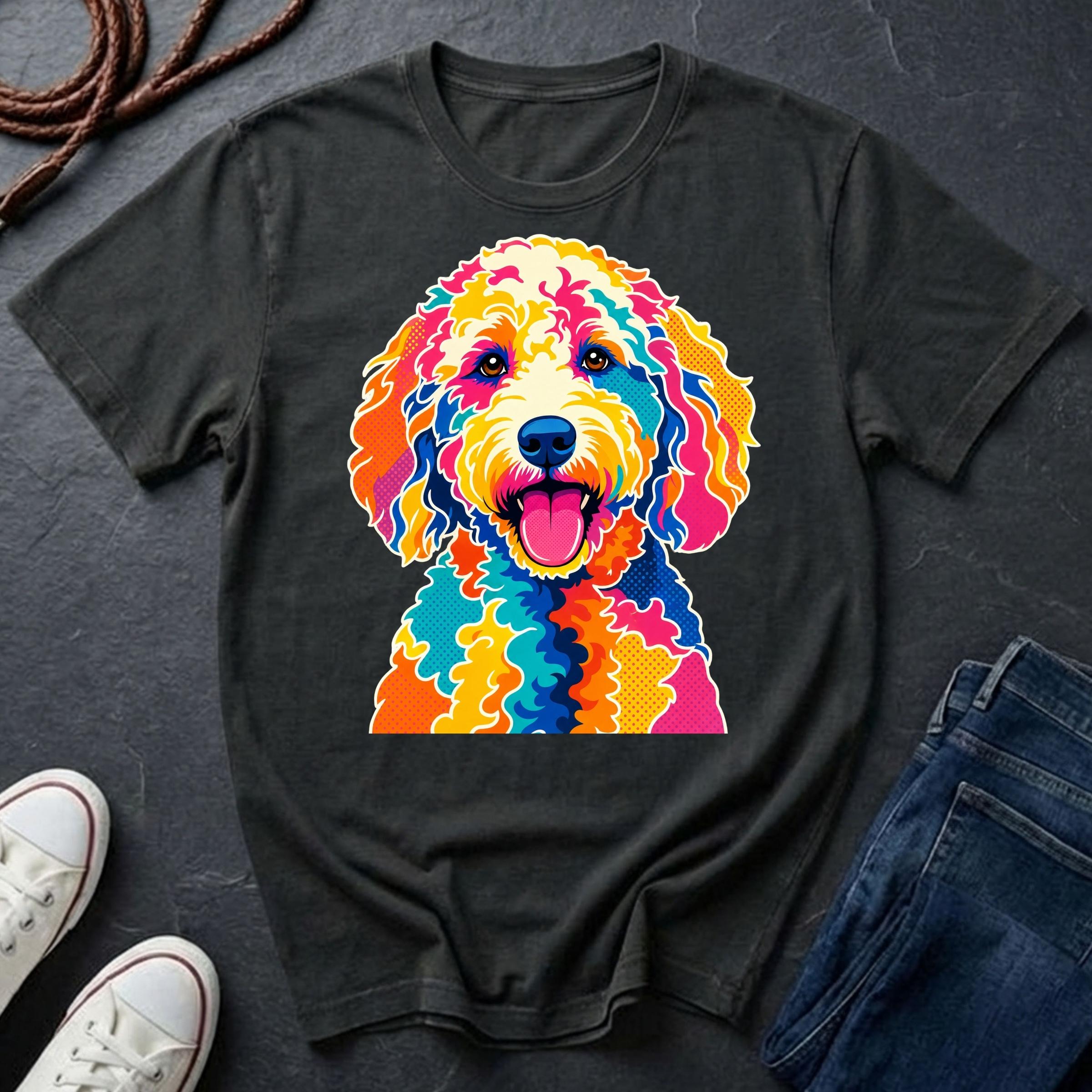 Labradoodle Graphic Pop Art Shirt — Bold Colorful Dog Portrait Tee — Comfort Colors 1717