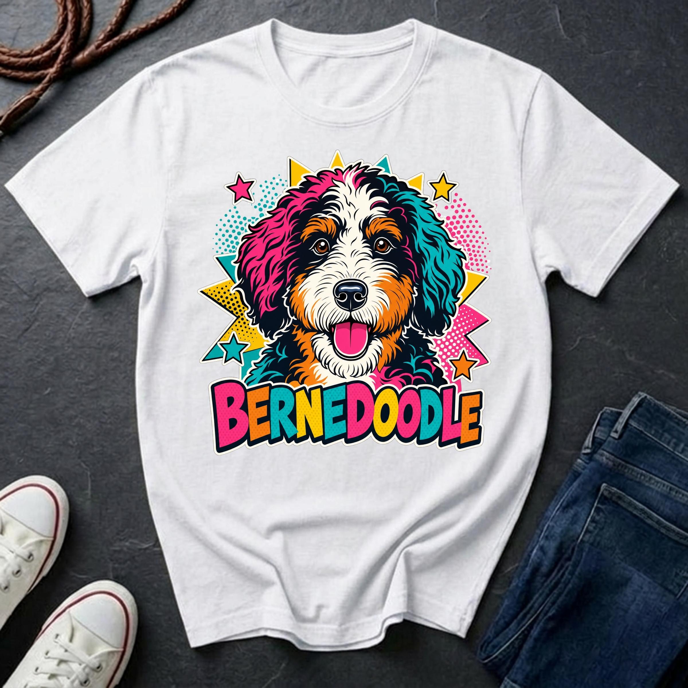 Bernedoodle Pop Art Shirt — Bold & Beautiful Bernedoodle — Comfort Colors 1717