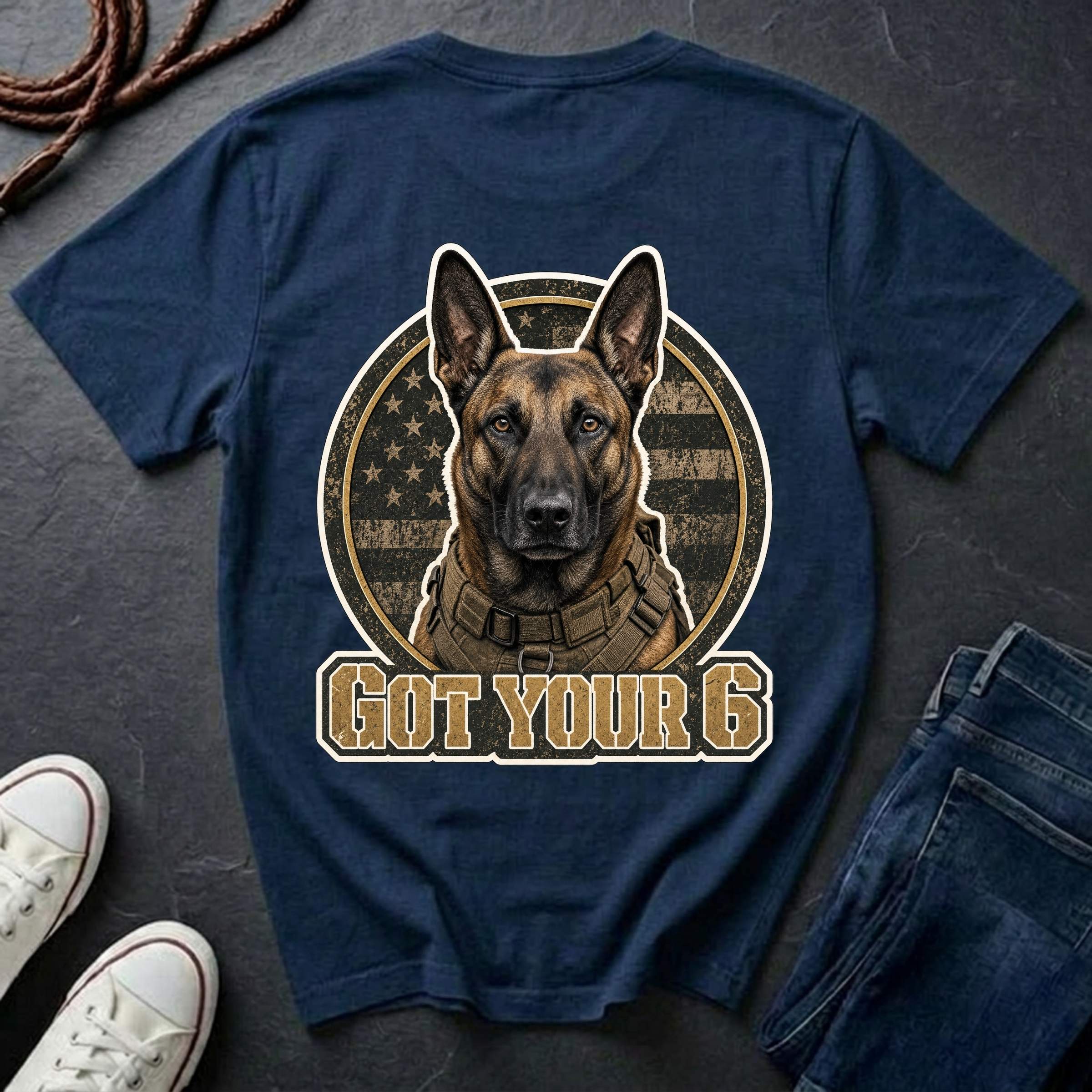Belgian Malinois Got Your 6 Shirt — Loyal Protector — Comfort Colors 1717