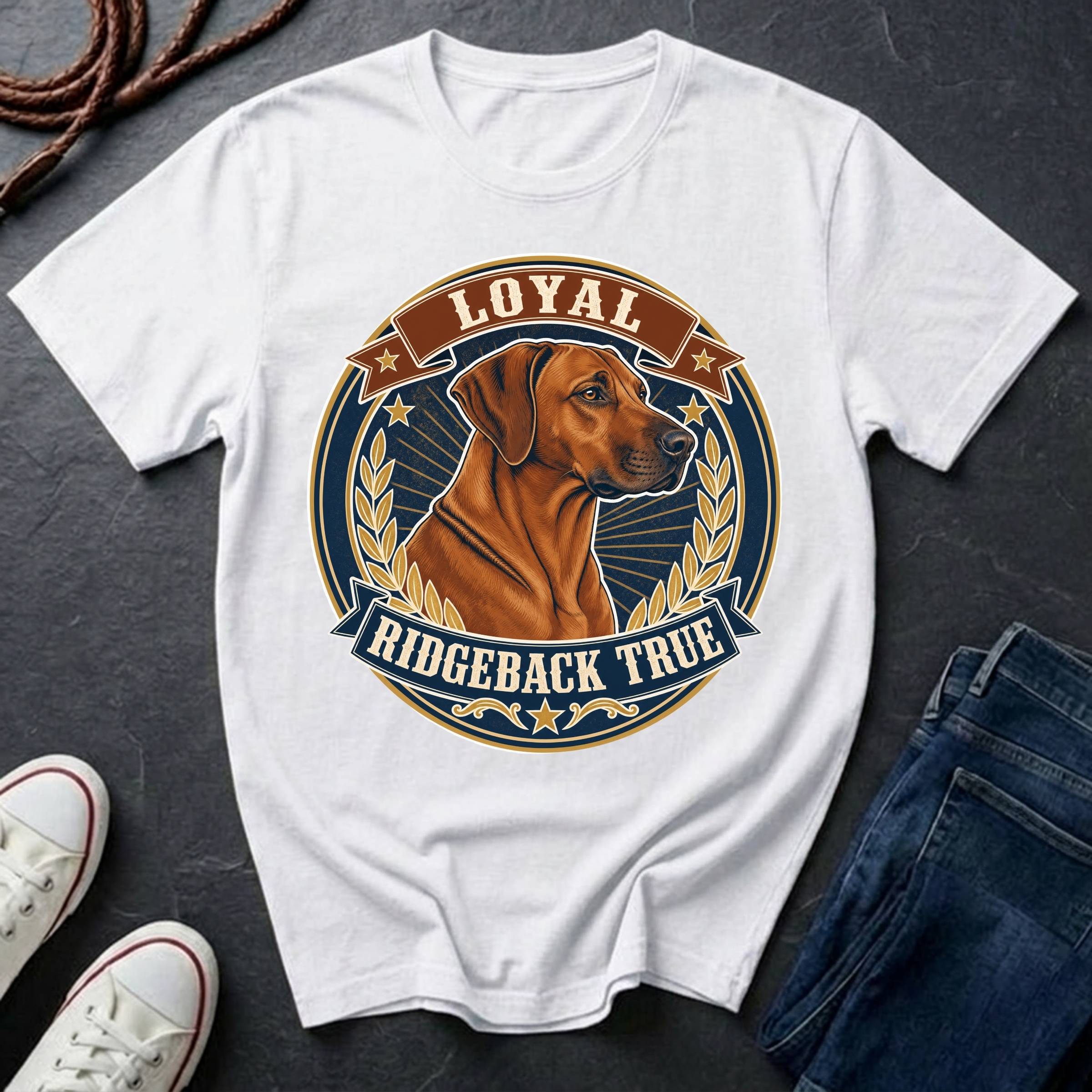 Rhodesian Ridgeback Heritage Badge Shirt — Loyal Ridgeback True — Comfort Colors 1717