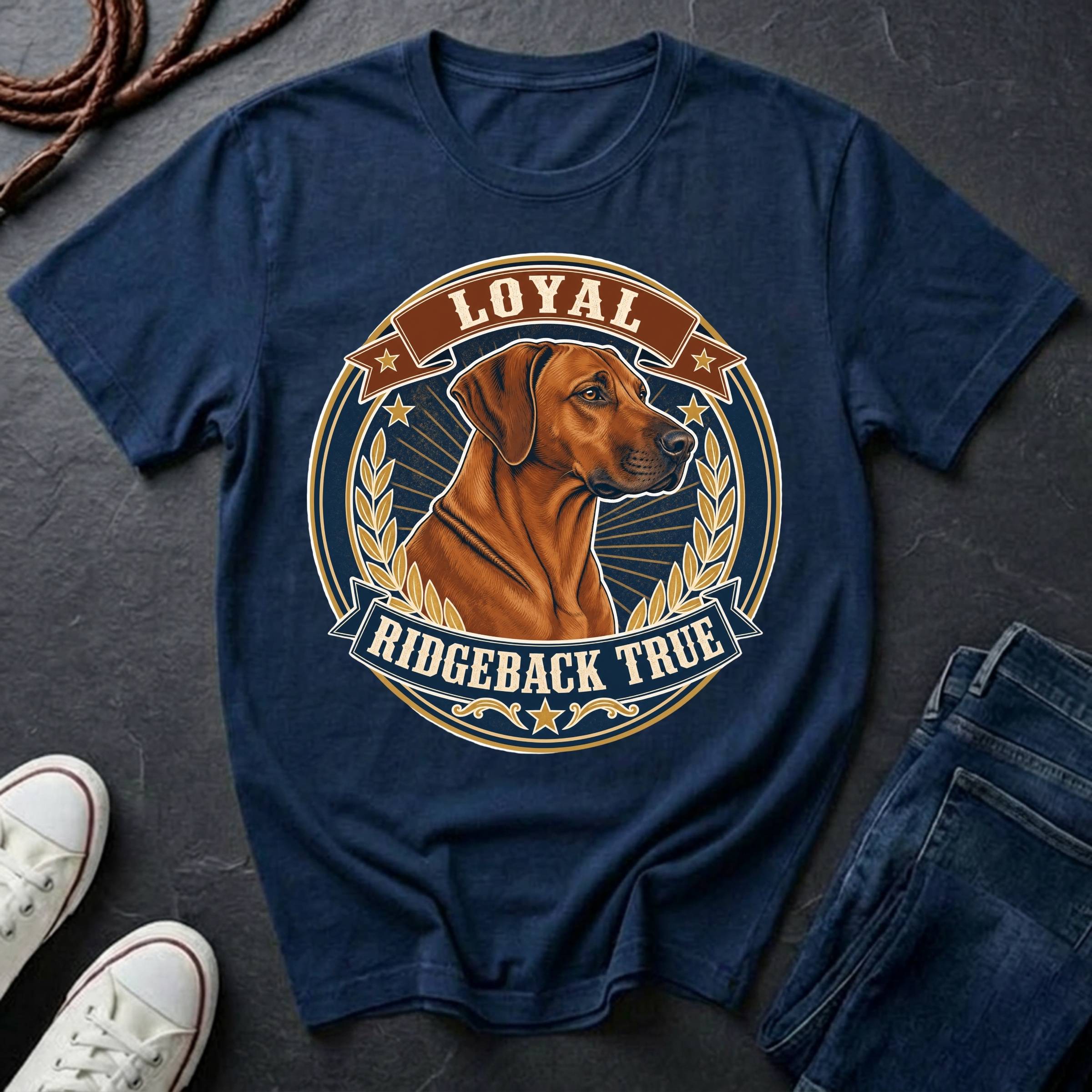 Rhodesian Ridgeback Heritage Badge Shirt — Loyal Ridgeback True — Comfort Colors 1717
