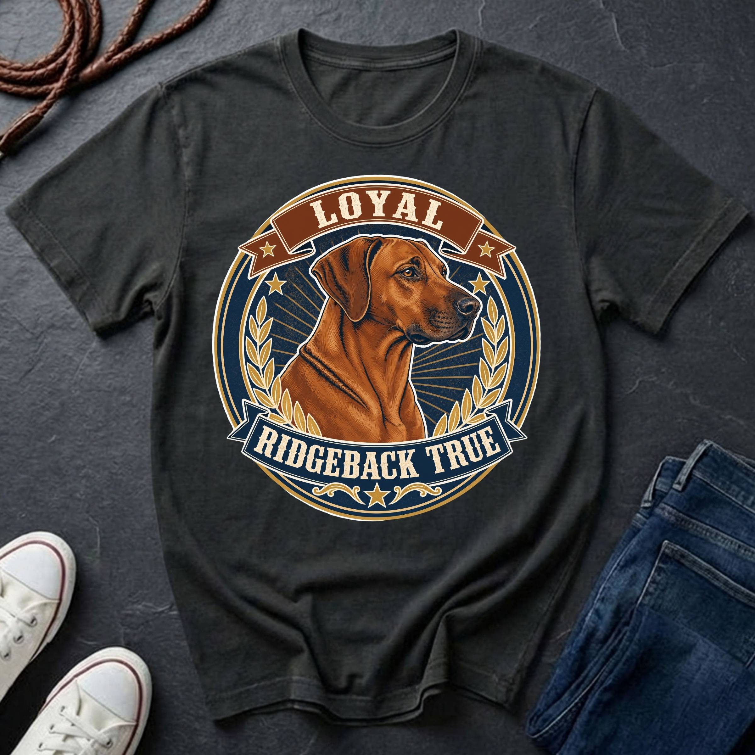 Rhodesian Ridgeback Heritage Badge Shirt — Loyal Ridgeback True — Comfort Colors 1717