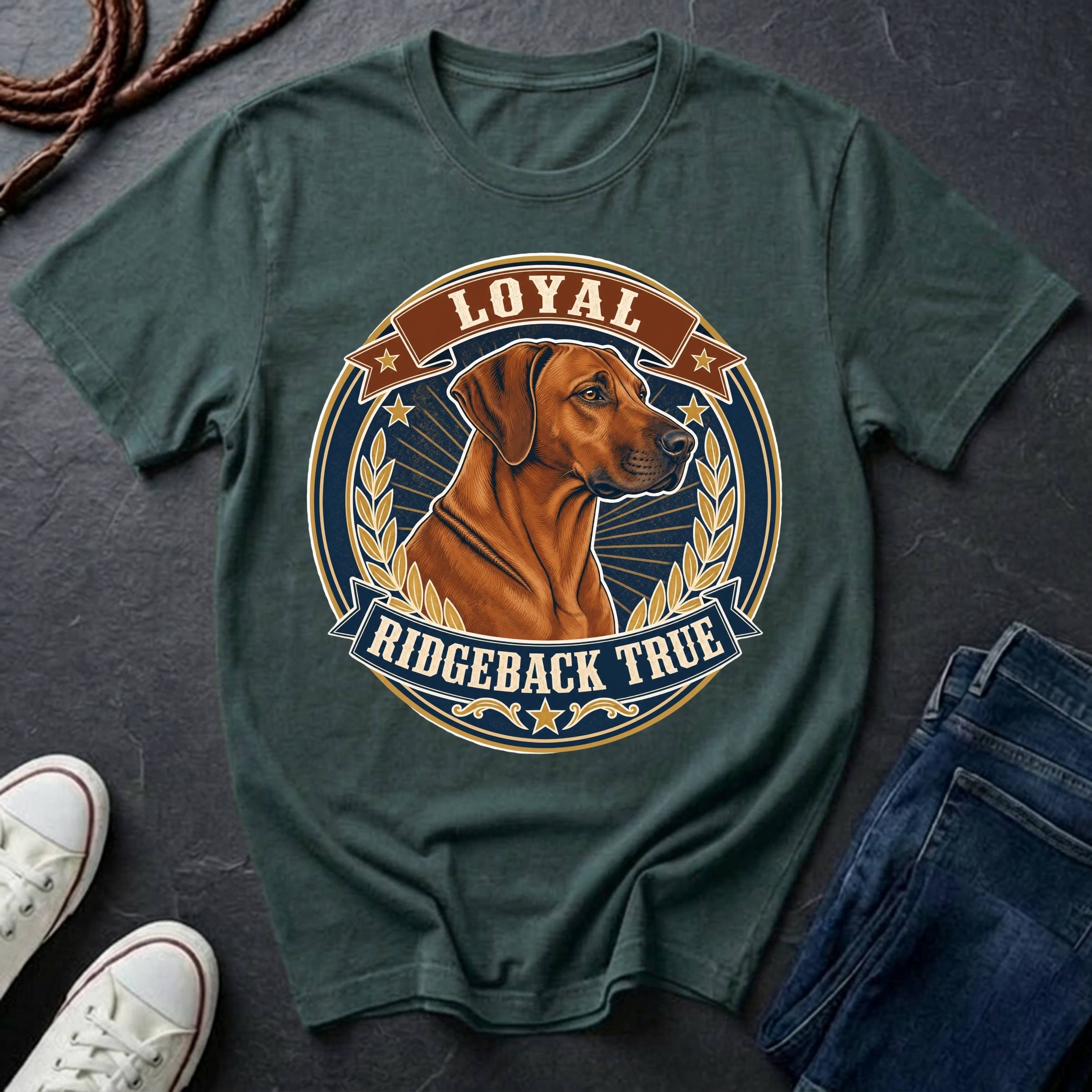 Rhodesian Ridgeback Heritage Badge Shirt — Loyal Ridgeback True — Comfort Colors 1717