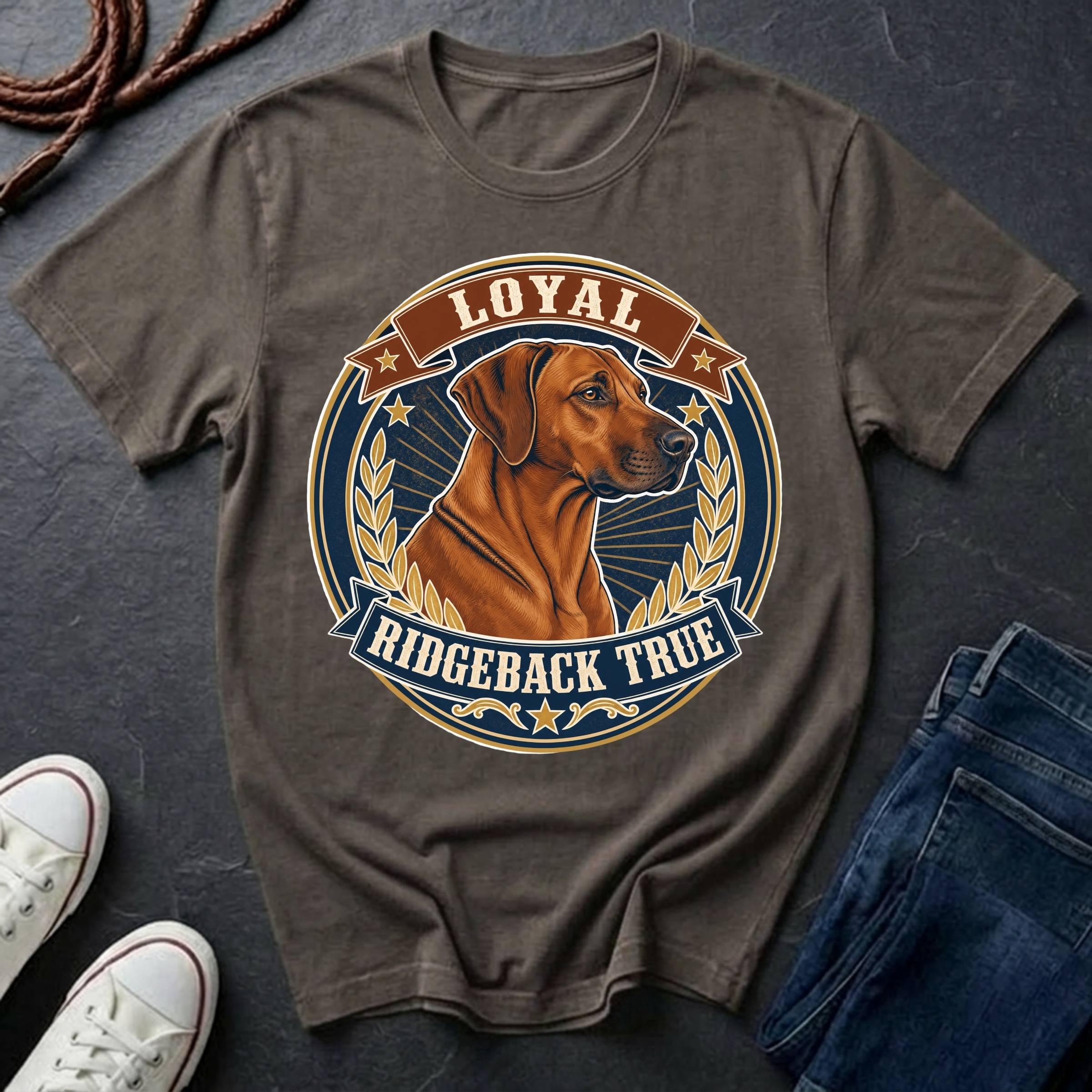 Rhodesian Ridgeback Heritage Badge Shirt — Loyal Ridgeback True — Comfort Colors 1717