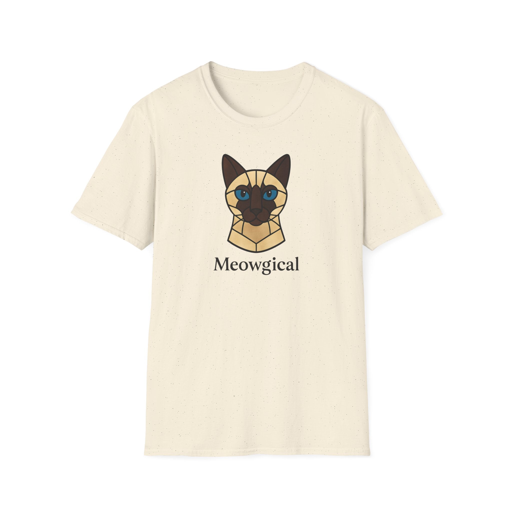 Meowgical Stained Glass Style Siamese Cat T-Shirt