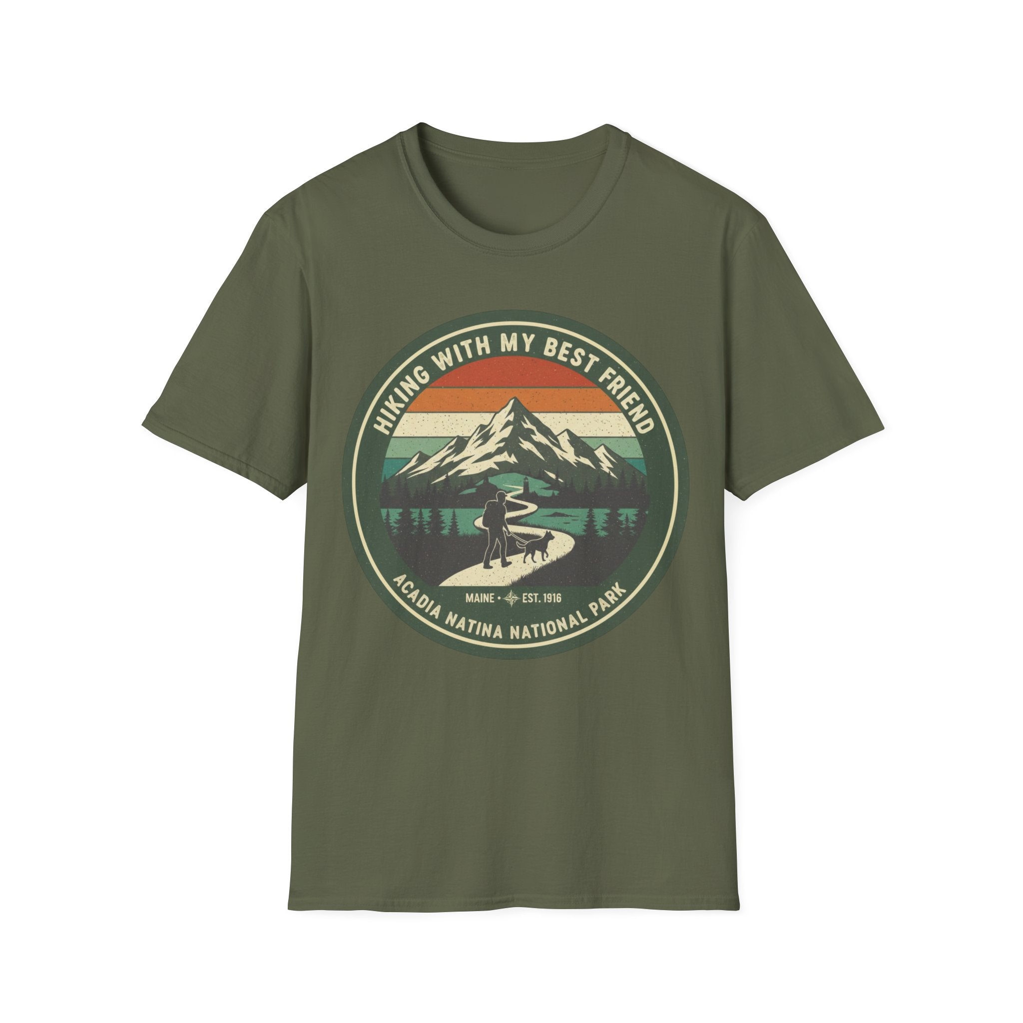 Acadia National Park Retro Mountain Tee