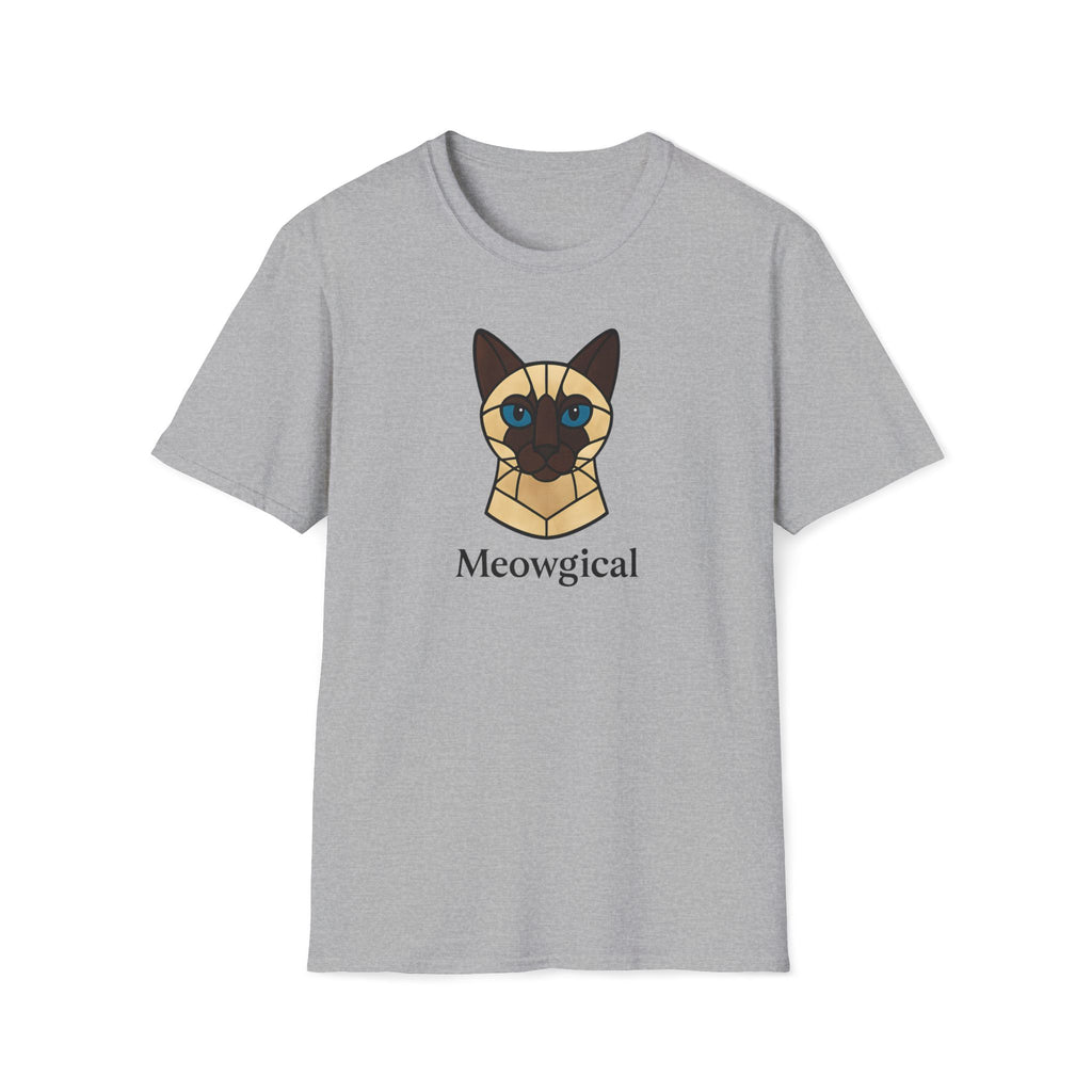 Meowgical Stained Glass Style Siamese Cat T-Shirt
