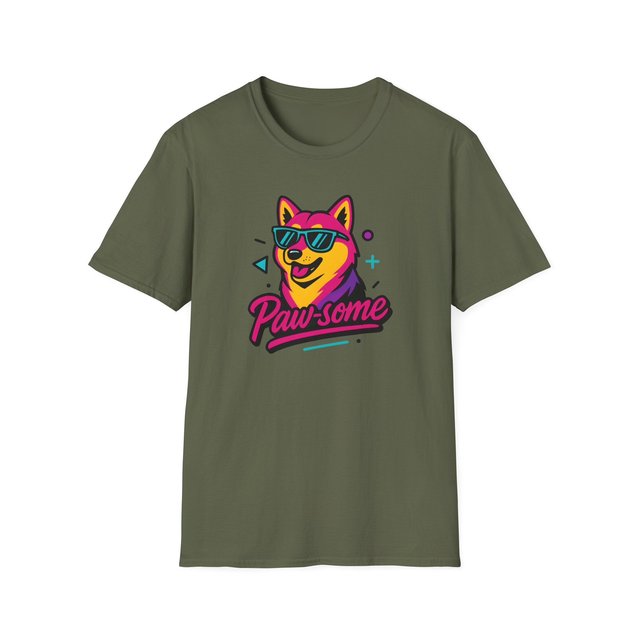 Paw-some Neon Dog T-Shirt