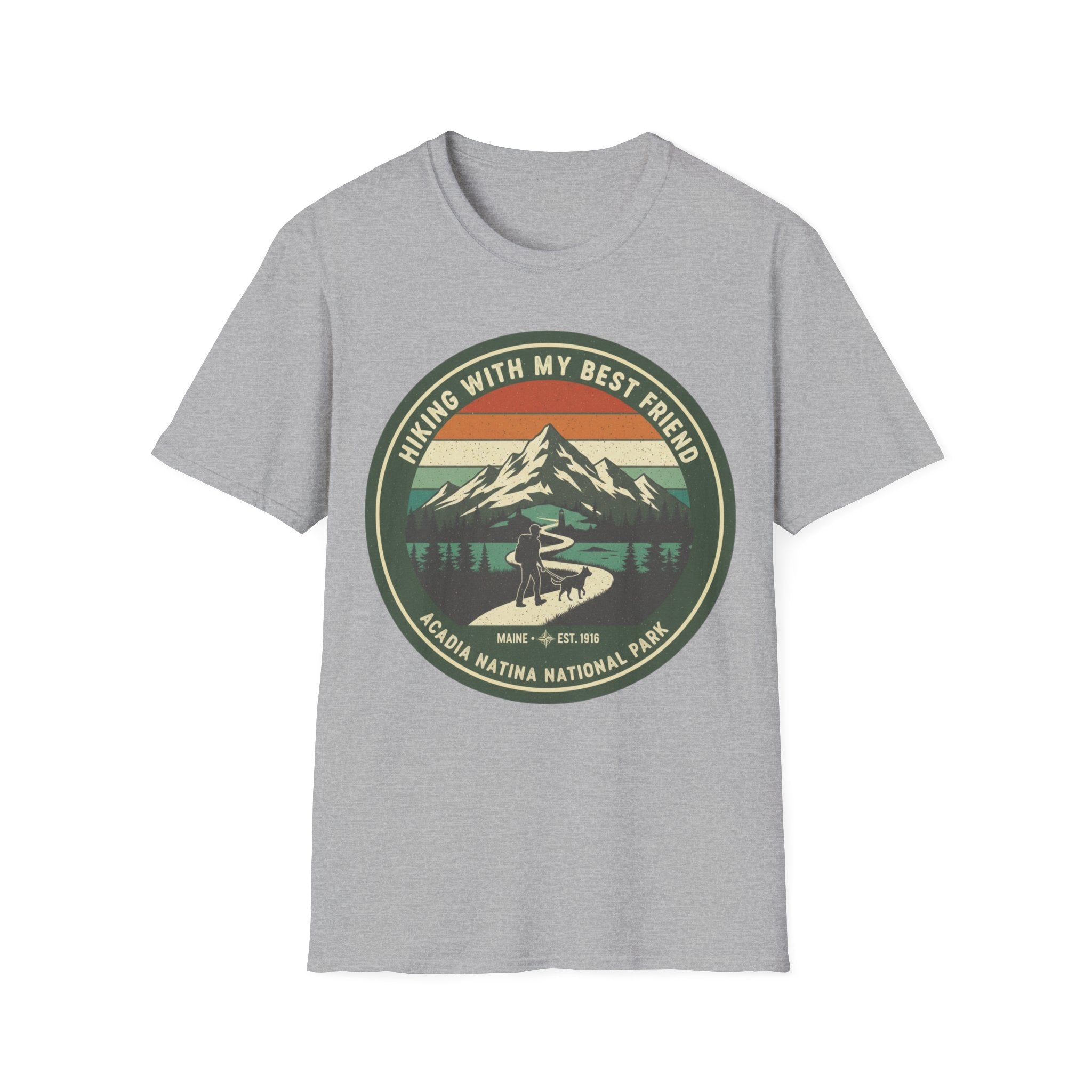 Acadia National Park Retro Mountain Tee