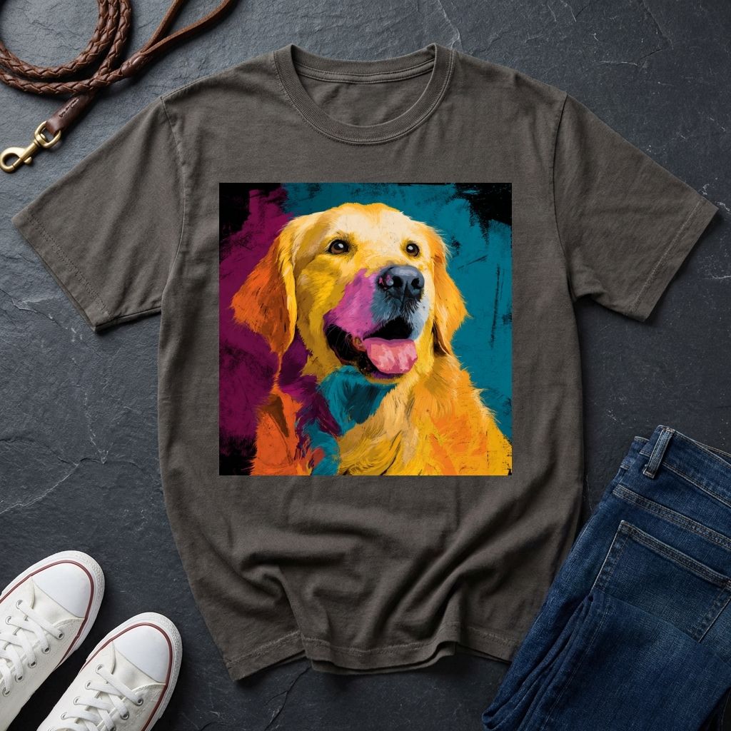 Golden Retriever Graphic Pop Art Tee - Comfort Colors 1717